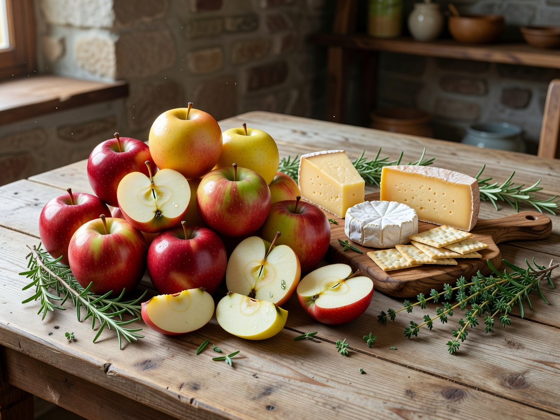 Fresh crisp heritage apples for cheese tasting