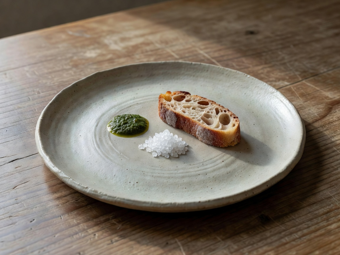 Handcrafted matte ceramic tasting plate