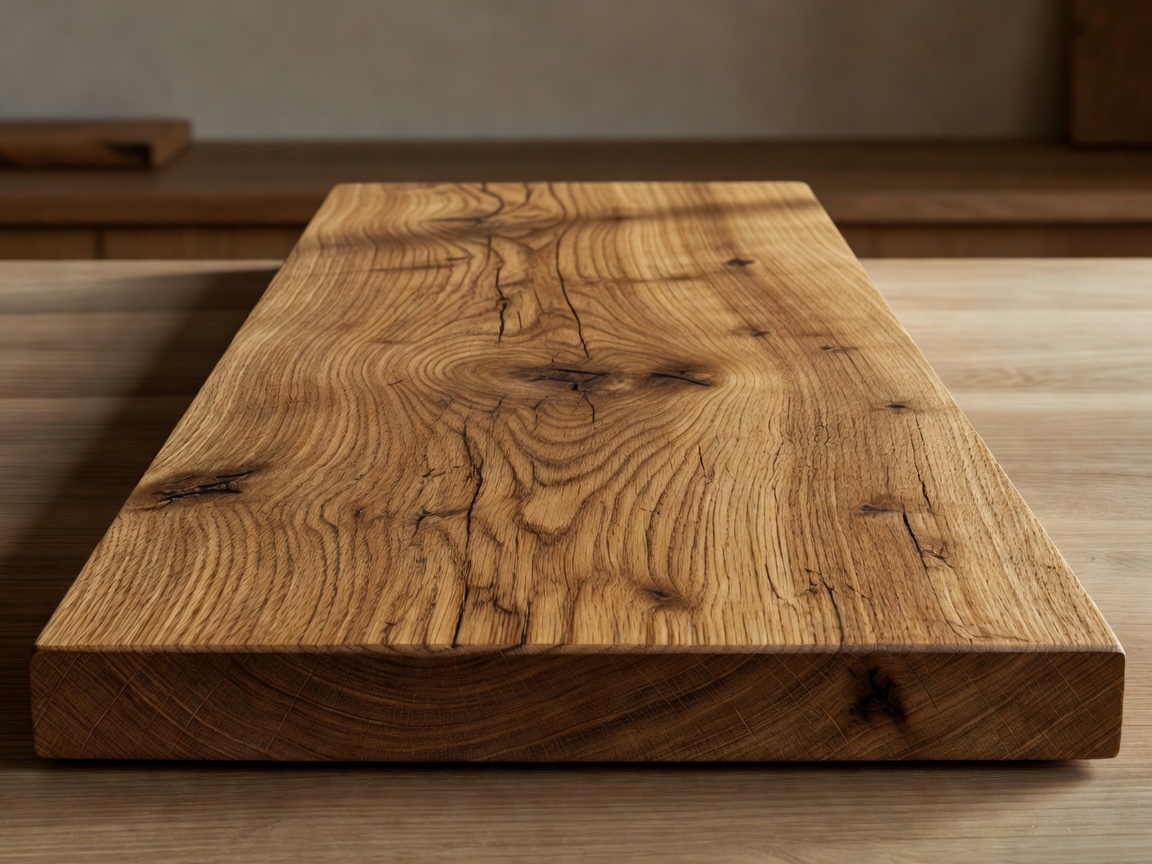 Planed solid oak wood maturation board